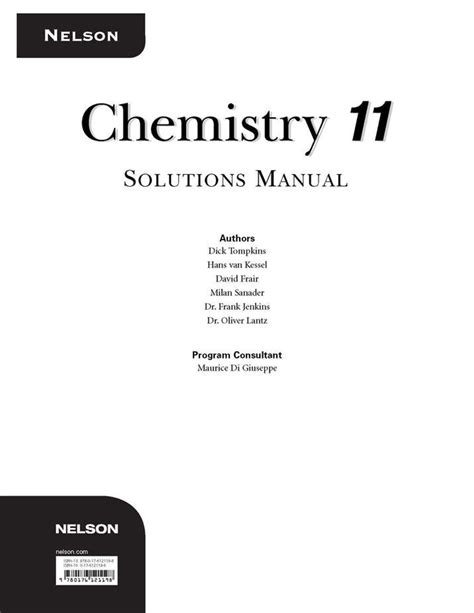 Analytical Chemistry Quantitative analysis Solutions Manual to Accompany Physical Chemistry for the Life Sciences A Text-book for Technical Schools of Engineering and Architecture Collected Studies on Immunity Modern Electrolytic Copper Refining A Mechanistic View 1E Page 11 March, 12 2023 Nelson Chemistry 12 Solutions Manual Unit. . Nelson chemistry 11 textbook solutions